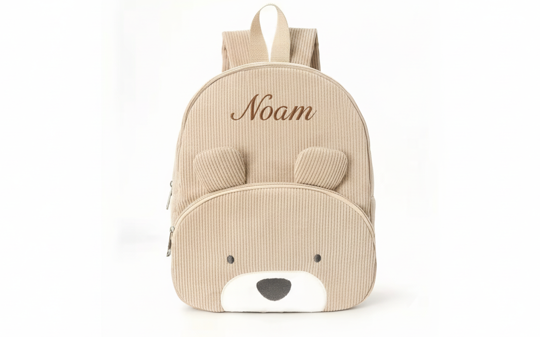 תיק דובי רקמת שם